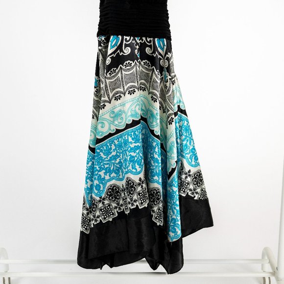 Sangria - Halter dress with blue print sz 8 - Picture 3 of 3